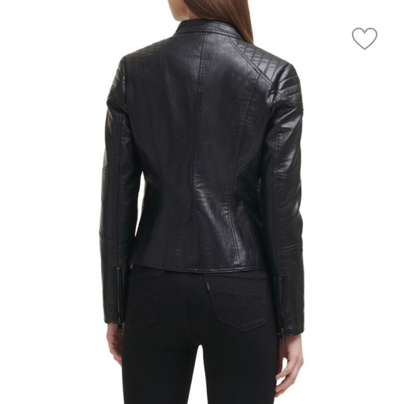 ⭐️SALE⭐️ Kenneth Cole Faux Leather Moto Jacket - Picture 2 of 5